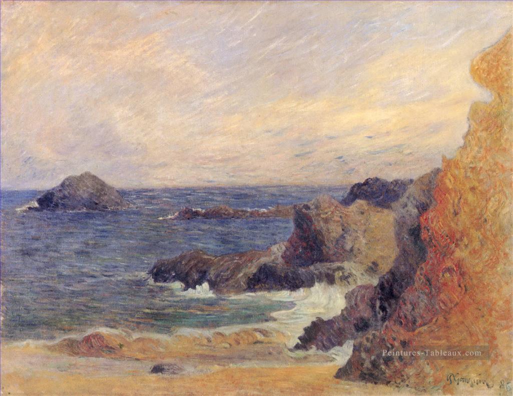 The Rocky Coast Rocks by the sea Paul Gauguin Peintures à l'huile